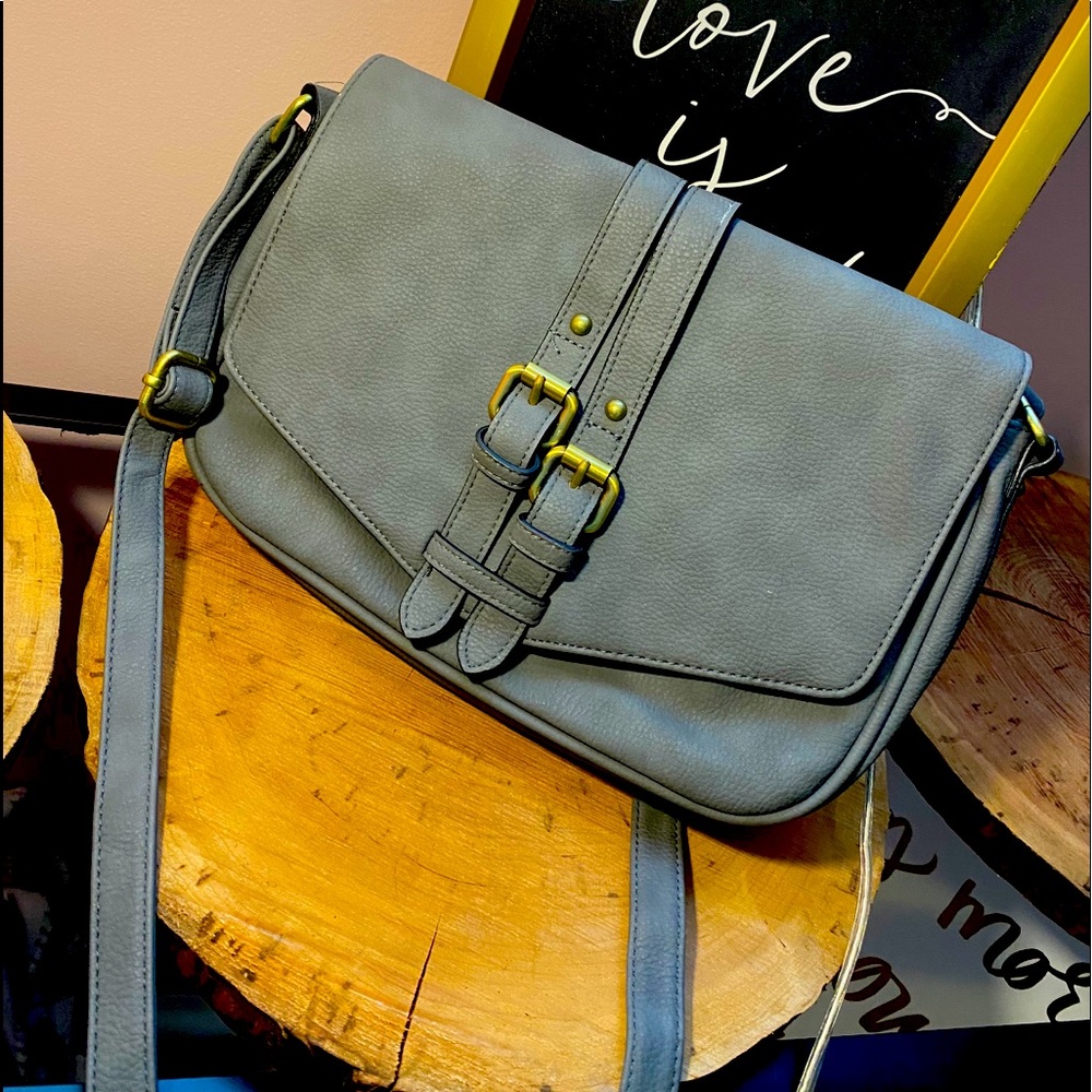 Merona grey crossover bag
